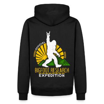 Monstres Bigfoot, Monstres Zombies, Monstres Yéti - Sweat à capuche Premium bio Homme - noir - Dos - Nico (187cm)