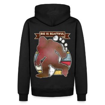 Monstres Bigfoot, Monstres Zombies, Monstres Yéti - Sweat à capuche Premium bio Homme - noir - Dos - Nico (187cm)