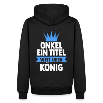Patenonkel Pate Onkel - Männer Premium Bio Hoodie - Schwarz - Hinten - Nico (187cm)