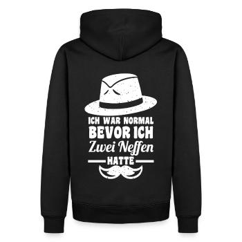 Patenonkel Pate Onkel - Männer Premium Bio Hoodie - Schwarz - Hinten - Nico (187cm)