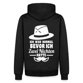 Patenonkel Pate Onkel - Männer Premium Bio Hoodie - Schwarz - Hinten - Nico (187cm)