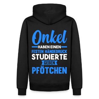 Patenonkel Pate Onkel - Männer Premium Bio Hoodie - Schwarz - Hinten - Nico (187cm)