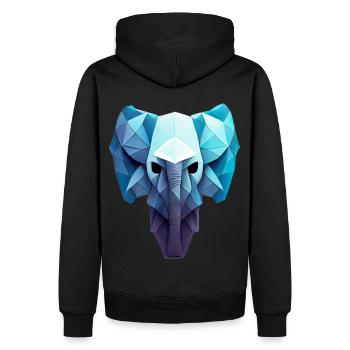 Biker werden nicht grau, wir drehen Chrome Rockabi - Männer Premium Bio Hoodie - Schwarz - Hinten - Nico (187cm)