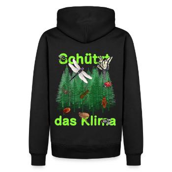 Nature sauvage Forêt Animaux Nature Protection du climat Insectes Animaux - Sweat à capuche Premium bio Homme - noir - Dos - Nico (187cm)