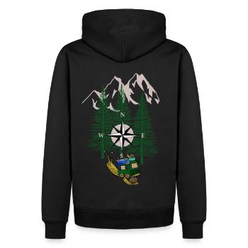 Vacances Famille Loisirs Famille Schnecke - Sweat à capuche Premium bio Homme - noir - Dos - Nico (187cm)