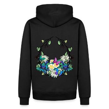 Frühlingsanfang Jahreszeit Naturliebhaber Umwelt - Männer Premium Bio Hoodie - Schwarz - Hinten - Nico (187cm)