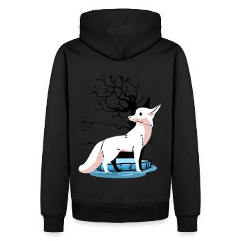 Wildlife Arctic North Pole Fox Foxes Child Polar - Men’s Premium Organic Hoodie - black - Back - Nico (187cm)