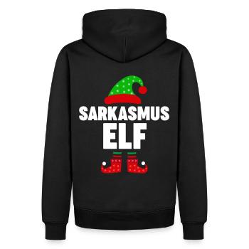 Weinachten Weihnachtself Sarkasmus Elf Elfen - Männer Premium Bio Hoodie - Schwarz - Hinten - Nico (187cm)