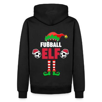 Weinachten Weihnachtself Fußball Elf Elfen - Männer Premium Bio Hoodie - Schwarz - Hinten - Nico (187cm)