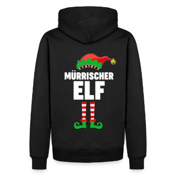 Weinachten Weihnachtself Mürrischer Elf Elfen - Männer Premium Bio Hoodie - Schwarz - Hinten - Nico (187cm)
