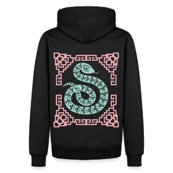 Jahr der Schlange, Chinesisches Horoskop China - Männer Premium Bio Hoodie - Schwarz - Hinten - Nico (187cm)