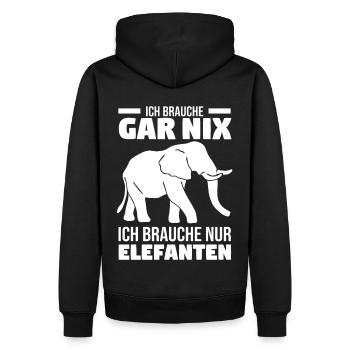 Dickhäuter Rüsseltier Dabbing Elefant - Männer Premium Bio Hoodie - Schwarz - Hinten - Nico (187cm)