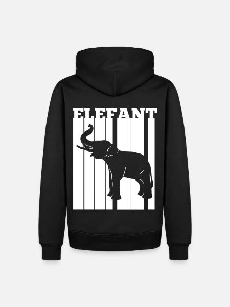 Dickhäuter Rüsseltier Elefant - Männer Premium Bio Hoodie - Schwarz