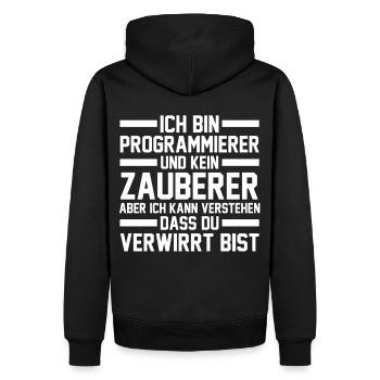 Programmieren Entwickler Coder Programmierer - Männer Premium Bio Hoodie - Schwarz - Hinten - Nico (187cm)