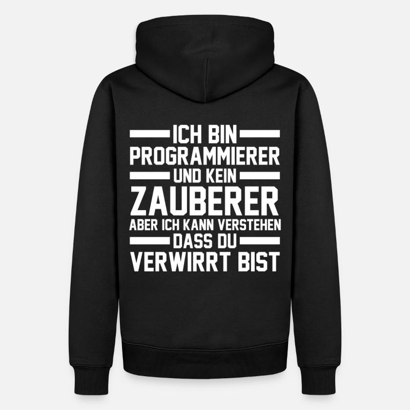 Programmieren Entwickler Coder Programmierer - Männer Premium Bio Hoodie - Schwarz