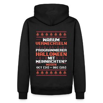 Programmieren Entwickler Coder Programmierer - Männer Premium Bio Hoodie - Schwarz - Hinten - Nico (187cm)