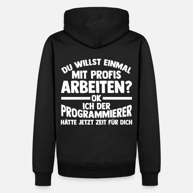 Programmieren Entwickler Coder Programmierer - Männer Premium Bio Hoodie - Schwarz