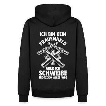 Schweißen Metallbau Metallbauer Schweißer - Männer Premium Bio Hoodie - Schwarz - Hinten - Nico (187cm)