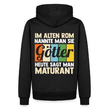 Maturant Schulabschluss Matura - Männer Premium Bio Hoodie - Schwarz - Hinten - Nico (187cm)