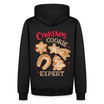 Biscuits de Noël, Biscuits de Noël, Pain d’épices - Sweat à capuche Premium bio Homme - noir - Dos - Nico (187cm)