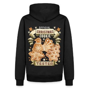 Biscuits de Noël, Biscuits de Noël, Pain d’épices - Sweat à capuche Premium bio Homme - noir - Dos - Nico (187cm)