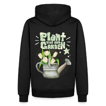 Gärtner, Garten, Plant-Your-Own-Garden, Spruch - Männer Premium Bio Hoodie - Schwarz - Hinten - Nico (187cm)