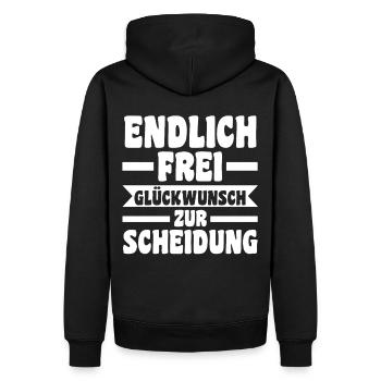 Scheidungsparty Geschieden Scheidung - Männer Premium Bio Hoodie - Schwarz - Hinten - Nico (187cm)