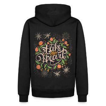 Saying Valentine's Day, Wedding, Wedding Typography - Men’s Premium Organic Hoodie - black - Back - Nico (187cm)