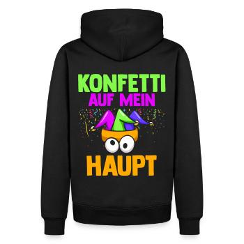 Karnevalskostüm Karnevalist Fasching Karneval - Männer Premium Bio Hoodie - Schwarz - Hinten - Nico (187cm)
