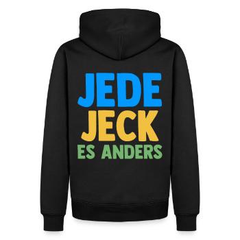 Karnevalskostüm Karnevalist Fasching Karneval - Männer Premium Bio Hoodie - Schwarz - Hinten - Nico (187cm)