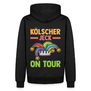 Karnevalskostüm Karnevalist Fasching Karneval - Männer Premium Bio Hoodie - Schwarz - Hinten - Nico (187cm)