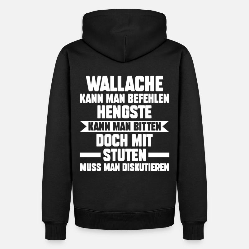 Reiten Reiter Pferd Pferde - Männer Premium Bio Hoodie - Schwarz