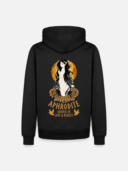 Aphrodite Ancient Greek Goddess Of Love And Beauty - Männer Premium Bio Hoodie - Schwarz