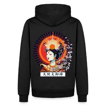 Amaterasu Omikami Japanese Sun Goddess Mythology - Männer Premium Bio Hoodie - Schwarz - Hinten - Nico (187cm)