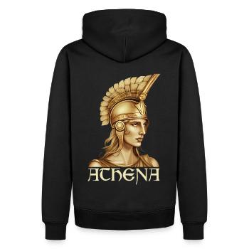 Greek Mythology Goddess Athena Ancient Greece - Men’s Premium Organic Hoodie - black - Back - Nico (187cm)