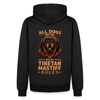 All Dogs Are Cool Tibetan Mastiff Rules Dog Breed - Männer Premium Bio Hoodie - Schwarz - Hinten - Nico (187cm)
