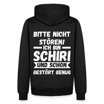 Schiri Unparteiischer Fußball Schiedsrichter - Männer Premium Bio Hoodie - Schwarz - Hinten - Nico (187cm)