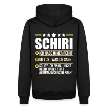 Schiri Unparteiischer Fußball Schiedsrichter - Männer Premium Bio Hoodie - Schwarz - Hinten - Nico (187cm)