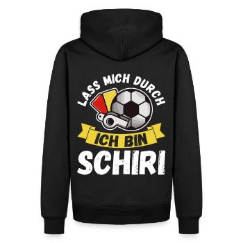 Schiri Unparteiischer Fußball Schiedsrichter - Männer Premium Bio Hoodie - Schwarz - Hinten - Nico (187cm)