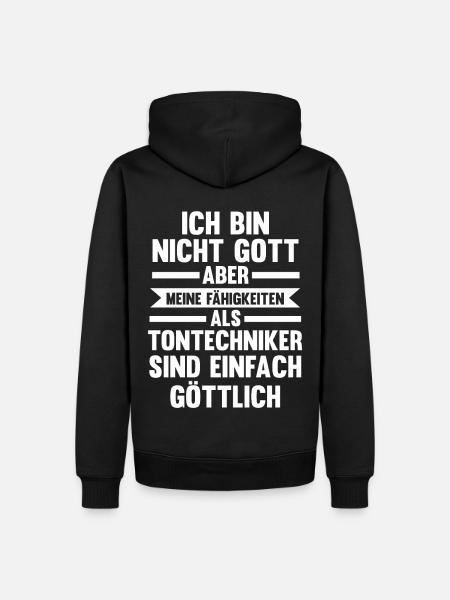 Toningenieur Tontechnik Tontechniker - Männer Premium Bio Hoodie - Schwarz