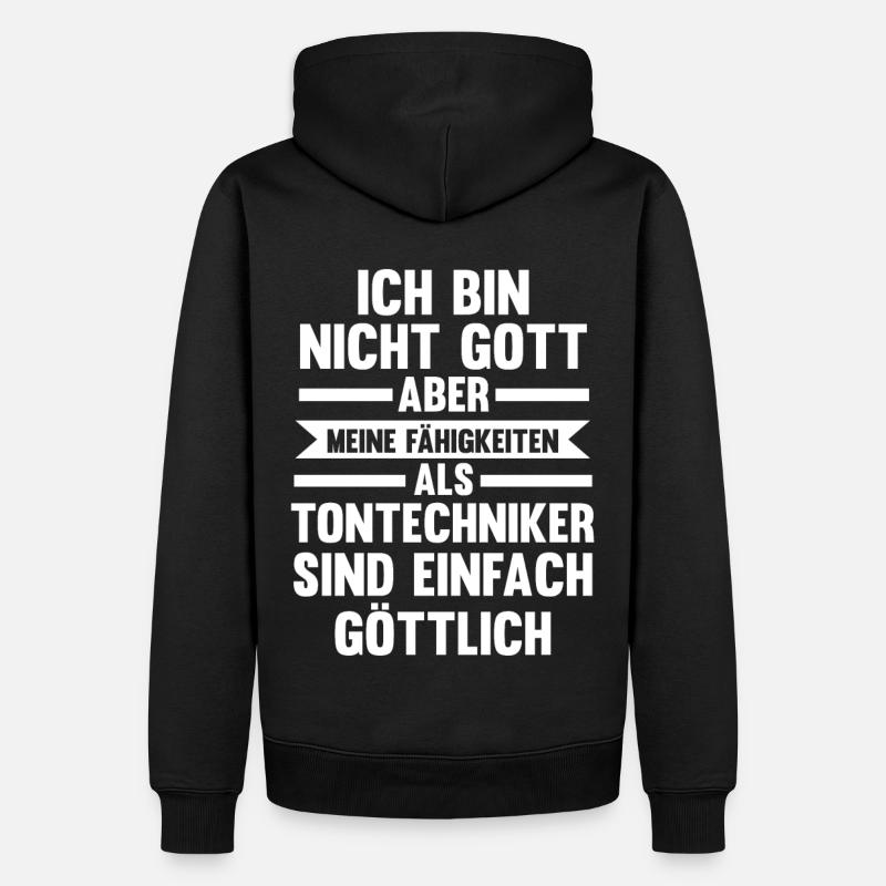 Toningenieur Tontechnik Tontechniker - Männer Premium Bio Hoodie - Schwarz