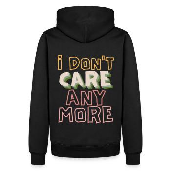 Frust, Sarkasmus Spruch, Introvertiert Desillusion - Männer Premium Bio Hoodie - Schwarz - Hinten - Nico (187cm)