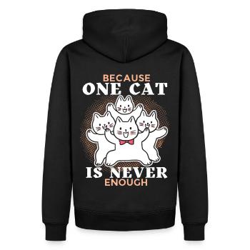 Chat, drôle de dicton, beaucoup de chats, papa chat - Sweat à capuche Premium bio Homme - noir - Dos - Nico (187cm)