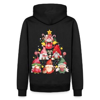 Weihnachtsgnome - Männer Premium Bio Hoodie - Schwarz - Hinten - Nico (187cm)