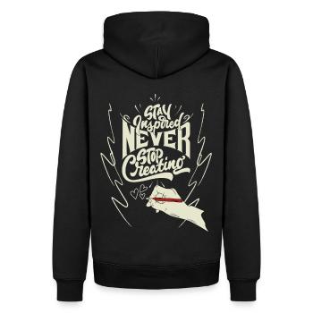 Dire pour les artistes Artiste peintre et dessinateur - Sweat à capuche Premium bio Homme - noir - Dos - Nico (187cm)