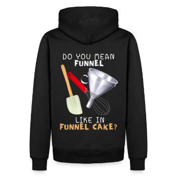 Cake Funnel Cake fried cake américain - Sweat à capuche Premium bio Homme - noir - Dos - Nico (187cm)