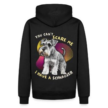 Schnauzer, Schnauzer-Terrier, lustiger Spruch - Männer Premium Bio Hoodie - Schwarz - Hinten - Nico (187cm)