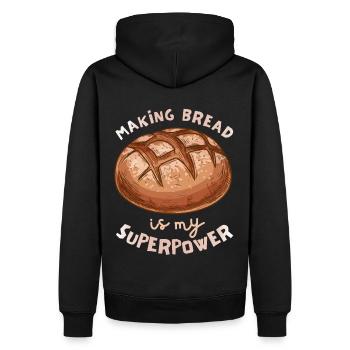 Cuire du pain, dire, boulanger, boulanger - Sweat à capuche Premium bio Homme - noir - Dos - Nico (187cm)