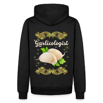 Ail, drôle de Spuch, Abondologue - Sweat à capuche Premium bio Homme - noir - Dos - Nico (187cm)