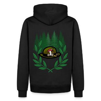 Forest Nature Lovers Randonnée Randonnée Laurel - Sweat à capuche Premium bio Homme - noir - Dos - Nico (187cm)